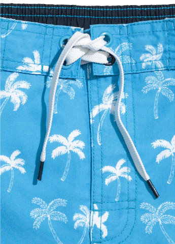 Шорты H&M средняя талия голубые пляжные