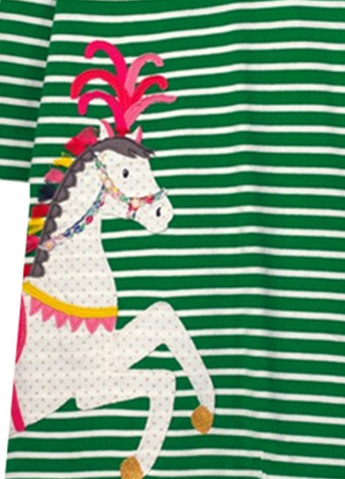 Зелёное платье для девочки лошадка Jumping Meters (232551935)