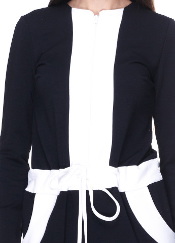 Черно-белое кэжуал платье Vergans однотонное