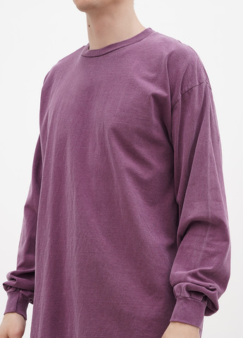 Лиловый демисезонный кэжуал лонгслив Gildan однотонный