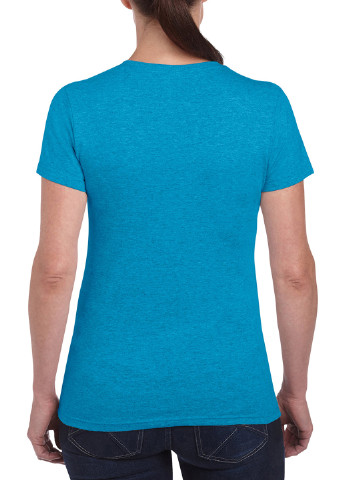 Бирюзовая летняя футболка Gildan