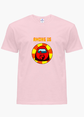Розовая демисезонная футболка детская амонг ас красный (among us red)(9224-2412) MobiPrint