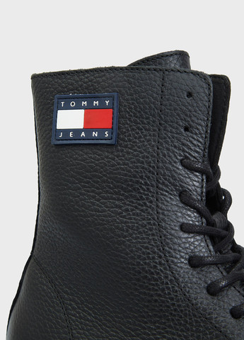 Черные зимние ботинки берцы Tommy Jeans