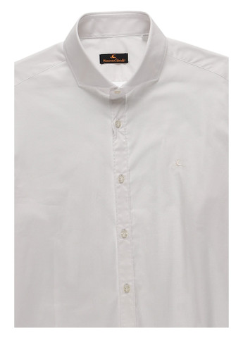 Белая классическая, кэжуал рубашка однотонная Nazarenogabrielli