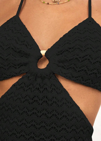 Черное праздничный, вечернее платье силуэтная SHEIN однотонное