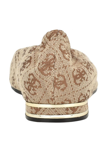 Женские балетки Guess | светло-коричневые логотипы логотип текстиль (305782435)