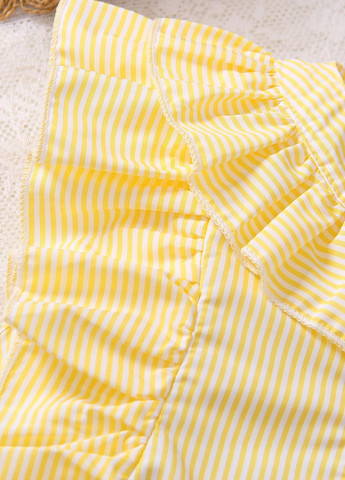 Жовтий літній костюм (блуза, шорти) SHEIN