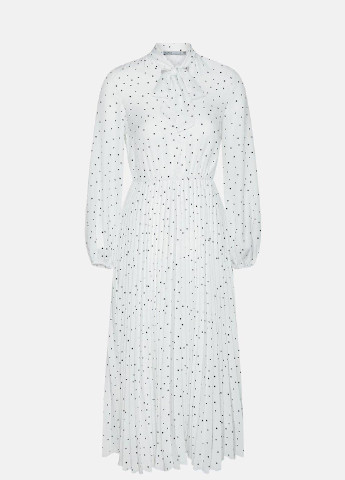 Білий кежуал плаття Oasis в горошок