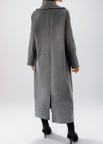 Темно-сіре демісезонне Пальто однобортне SHEIN