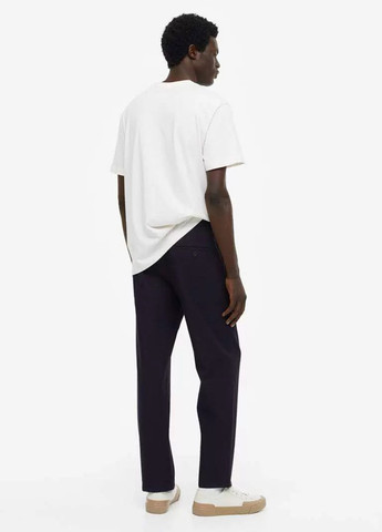 Темно-синие кэжуал, классические демисезонные прямые брюки H&M