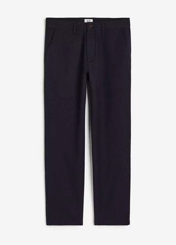Темно-синие кэжуал, классические демисезонные прямые брюки H&M