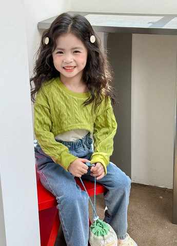 Комбінований демісезонний комплект (топ, джинси) SHEIN