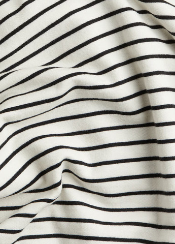 H&M свитшот полоска кремовый кэжуал хлопок