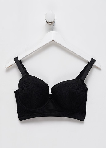 Чёрный корбей бюстгальтер FS с косточками нейлон, кружево