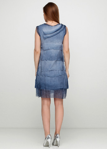 Синя кежуал сукня а-силует Made in Italy з градієнтом