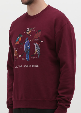 Бордовий світшот Jerzees малюнок без декору (316301986)