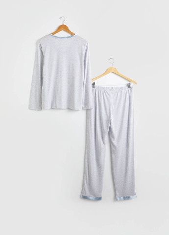 Светло-серая всесезон пижама (лонгслив, брюки) лонгслив + брюки LC Waikiki