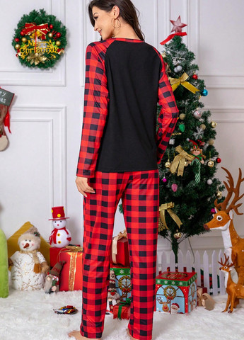 Комбінована зимня піжама (лонгслів, штани) SHEIN