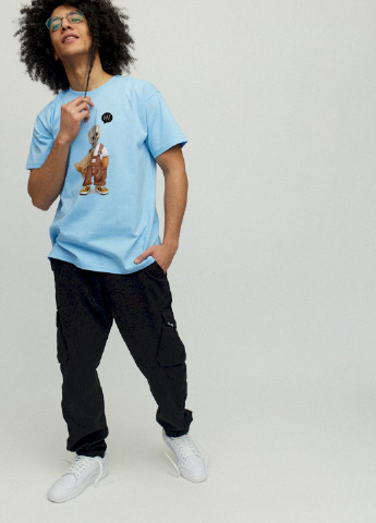 Блакитна футболка чоловіча YAPPI