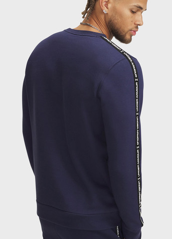 Темно-синий свитшот Under Armour однотонный вышивка, лампасы (332364835)
