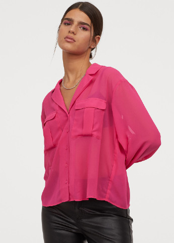 Малиновая демисезонная блуза H&M