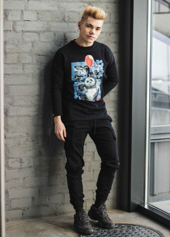 Черный свитшот criminal panda black Custom Wear панда без декора (251879731)