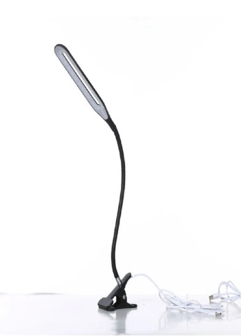 Настільна лампа світлодіодна на прищіпці гнучка 22 LED діода чорна XSD 206 USB кабель VTech (253319185)