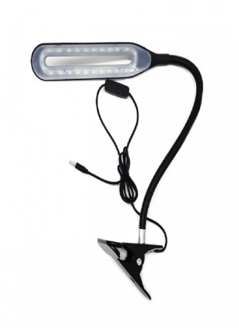 Настольная лампа светодиодная на прищепке гибкая 22 LED диода черная XSD 206 USB кабель VTech (253319185)