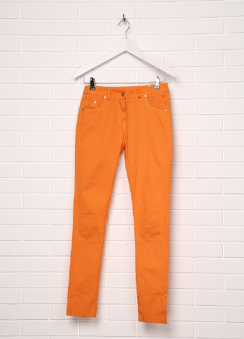 Оранжевые кэжуал демисезонные зауженные брюки Ebene