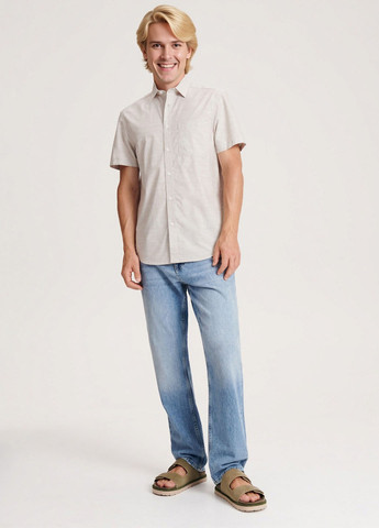 Светло-бежевая кэжуал рубашка меланж Reserved