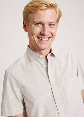 Светло-бежевая кэжуал рубашка меланж Reserved