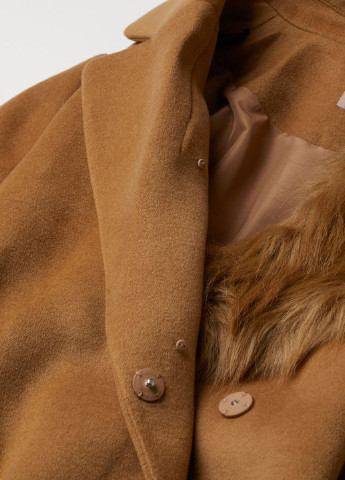 Светло-коричневое демисезонное Пальто однобортное H&M