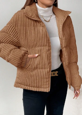 Коричневая зимняя куртка SHEIN