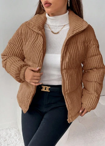Коричневая зимняя куртка SHEIN