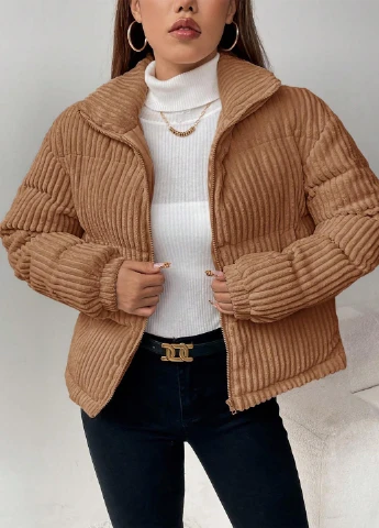 Коричневая зимняя куртка SHEIN