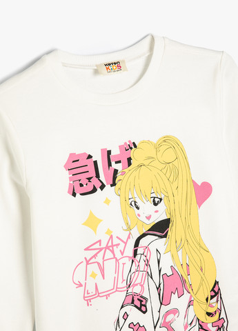 KOTON світшот персонажі молочний кежуал бавовна