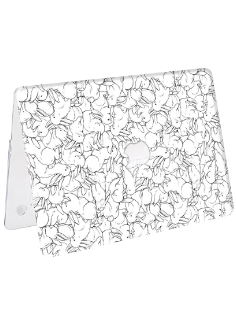Чехол пластиковый для Apple MacBook 12 A1534 / A1931 Паттерн Зайки (Pattern) (3365-2473) MobiPrint (218858168)