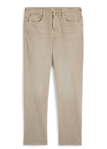 Бежевые демисезонные прямые джинсы C&A