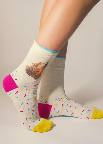 Білі носки Mo-Ko-Ko Socks малюнки (25064132)