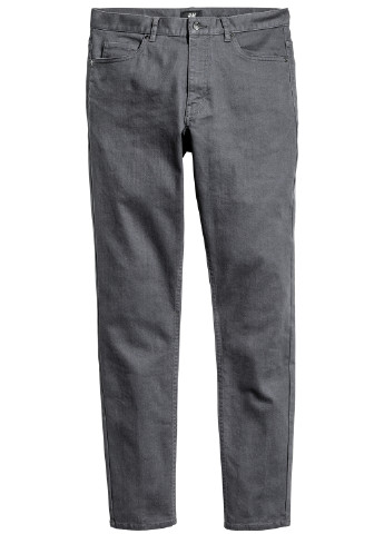 Темно-серые демисезонные слим джинсы H&M