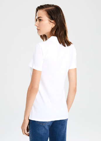 Белая женская футболка-поло LC Waikiki