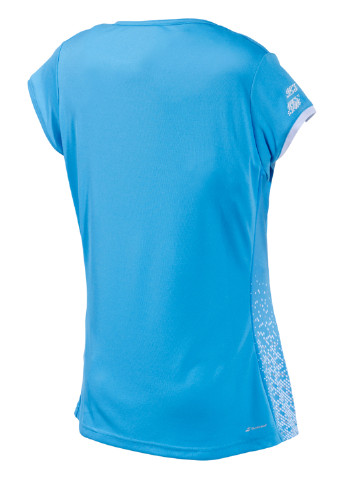 Светло-синяя демисезонная футболка с коротким рукавом Babolat