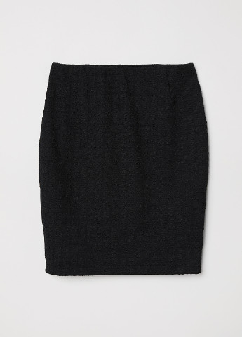Черная кэжуал однотонная юбка H&M карандаш