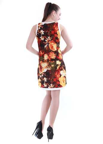 Комбинированное деловое платье Alpama с цветочным принтом