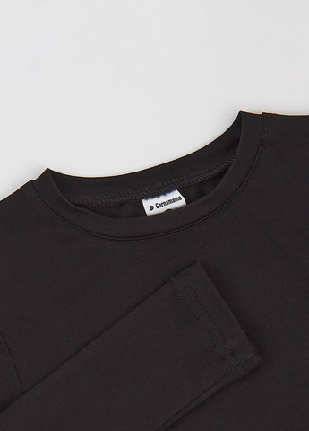 Черный демисезонный кэжуал лонгслив Garnamama однотонный