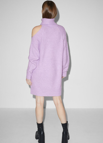 Сиреневое кэжуал платье платье-водолазка C&A однотонное