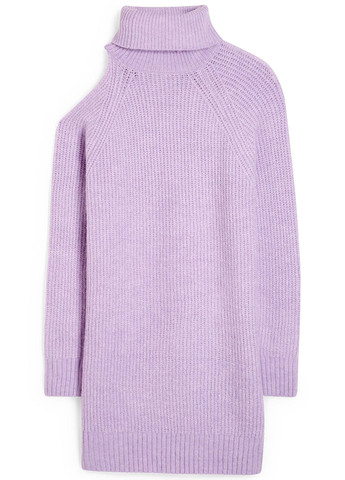 Сиреневое кэжуал платье платье-водолазка C&A однотонное