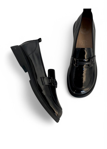 Meego Туфлі лофери чорний з натуральна шкіра, румунія — демісезон (322090522)