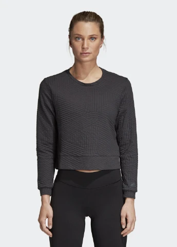 Темно-серый свитшот adidas однотонный (75675747)