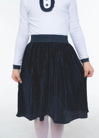 Темно-синяя кэжуал однотонная юбка Vidoli плиссе